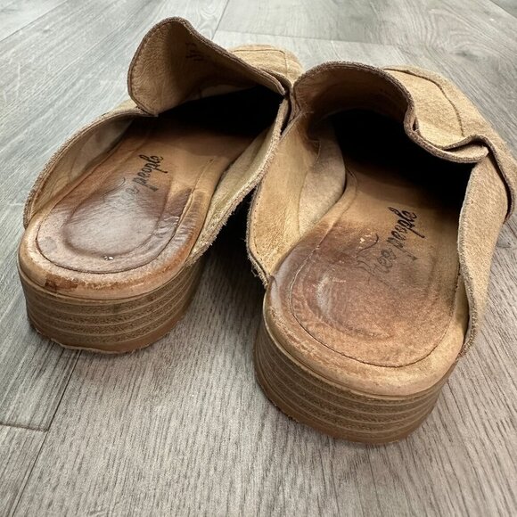 Free People Textile At Ease Loafer Nude Snake Slip On Mule Backless Shoe Size 36 - Picture 4 of 6